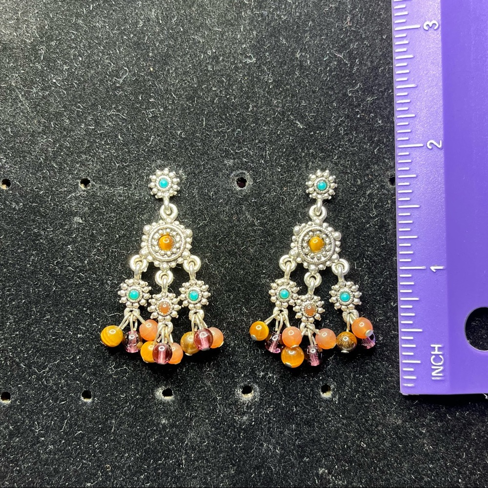 R.J. Graziano Tiger’s Eye Chandelier Earrings - Picture 3 of 4